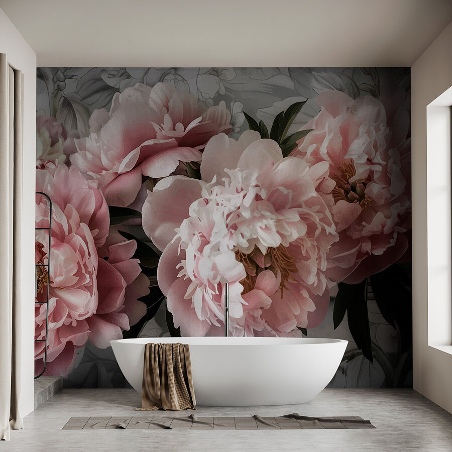 Groep roze bloemen
