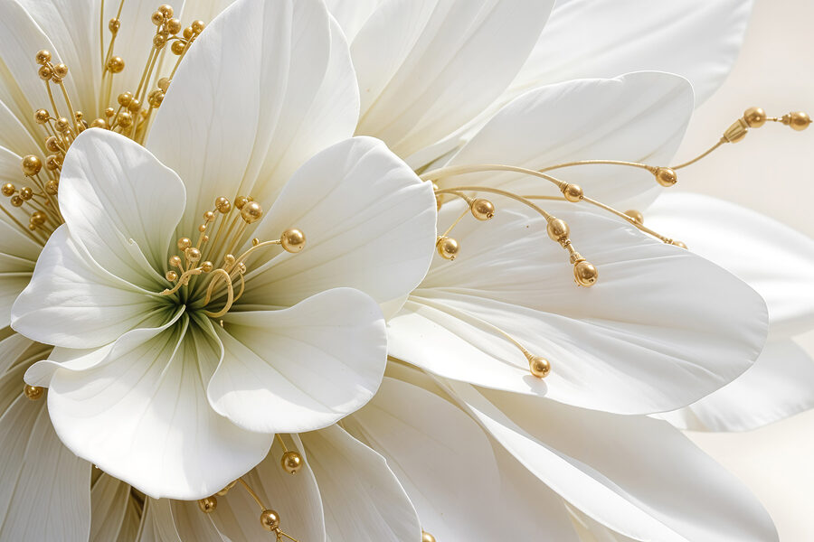 Close-up van een witte bloem Close-up van een witte bloem