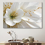 Canvas Schilderijen Close-up van een witte bloem