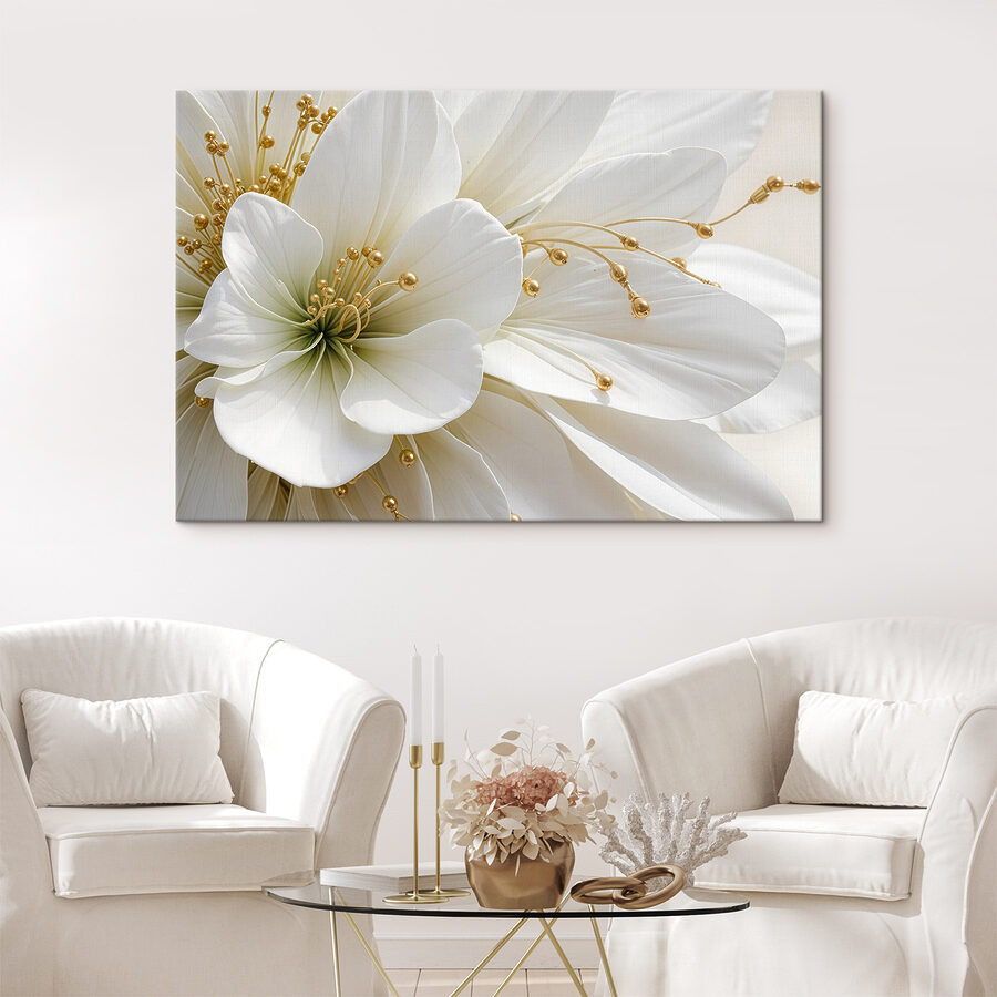 Close-up van een witte bloem Close-up van een witte bloem