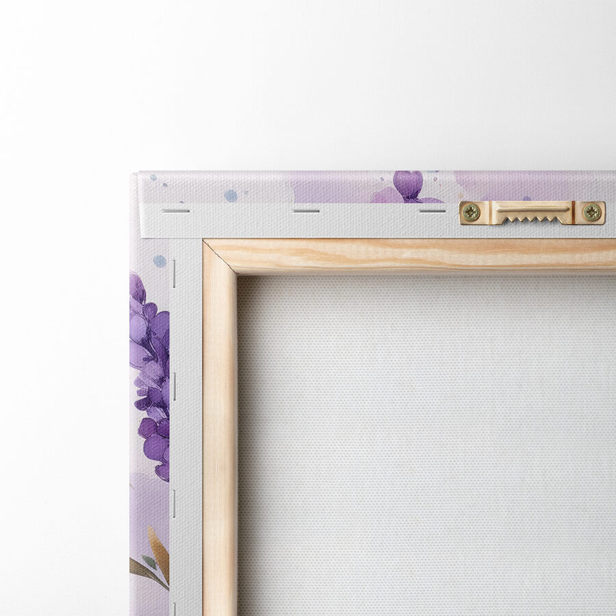 Canvas Schilderijen Schilderij van paarse bloemen - Afbeelding 5