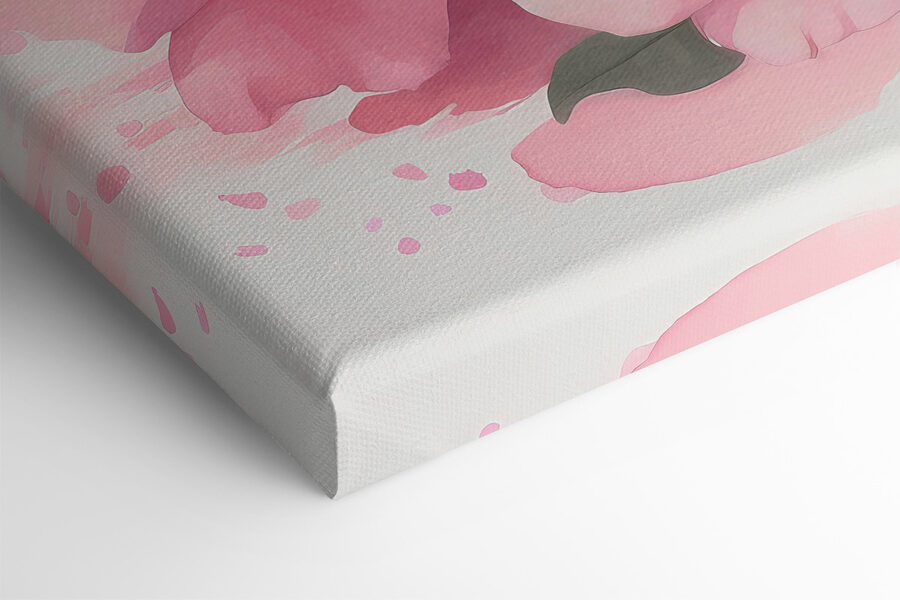 Konijn met roze bloemen