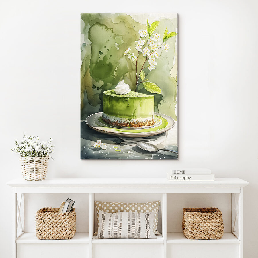 Aquarel van een taart Aquarel van een taart