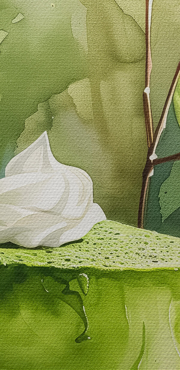 Aquarel van een taart Aquarel van een taart