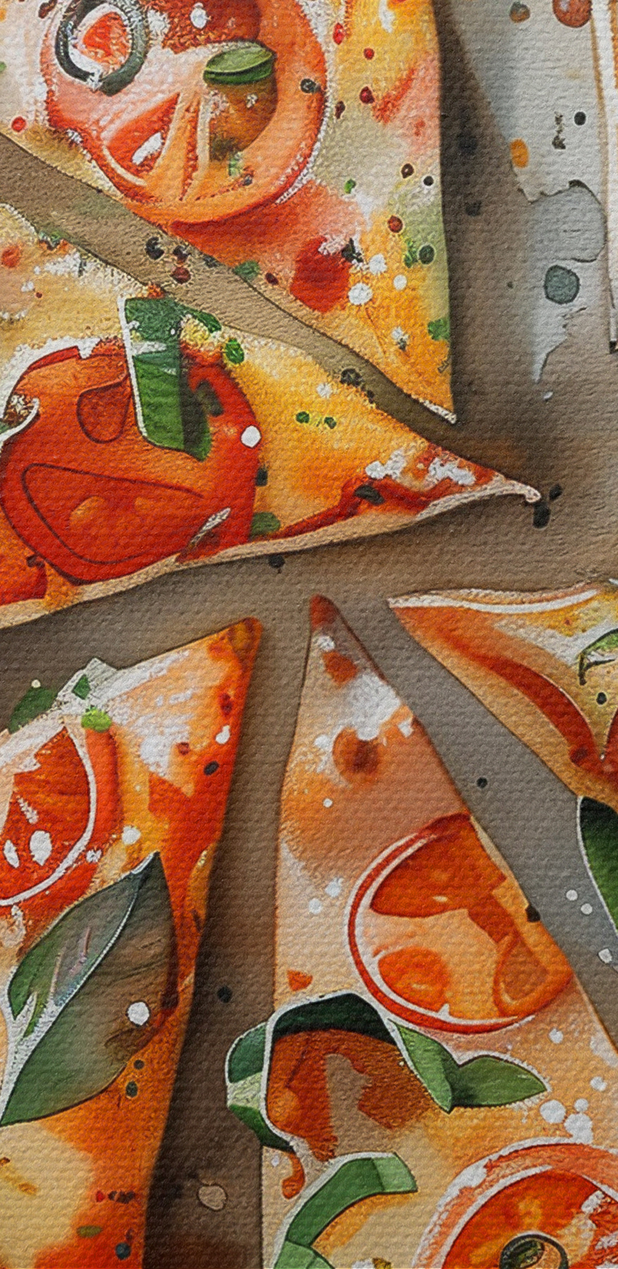 Pizza met tomaten en basilicum