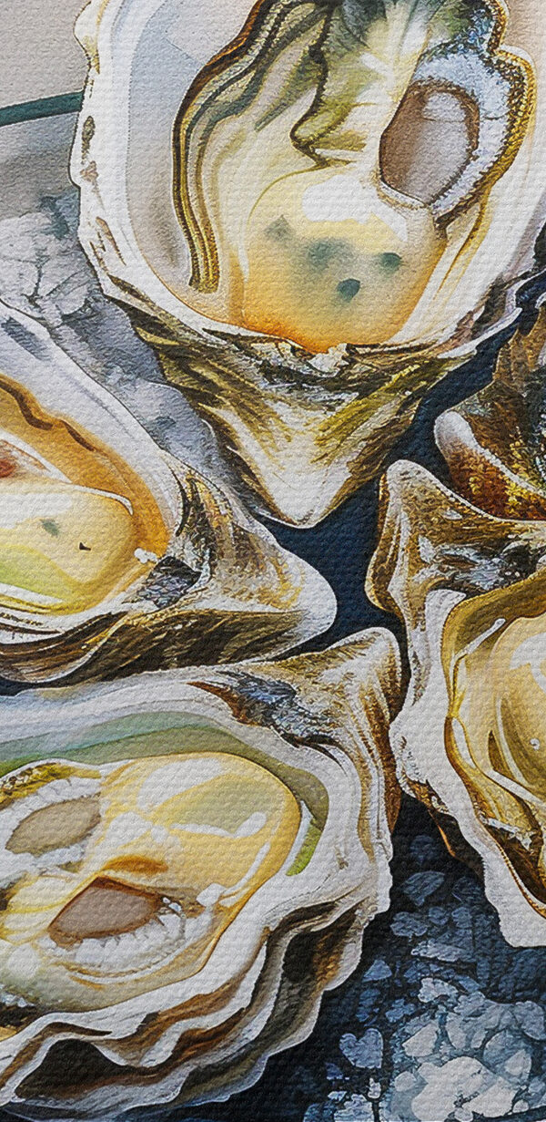 Bord oesters en citroenen Bord oesters en citroenen