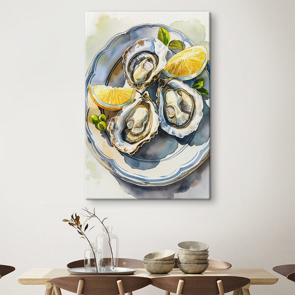 Bord oesters en citroenen Bord oesters en citroenen