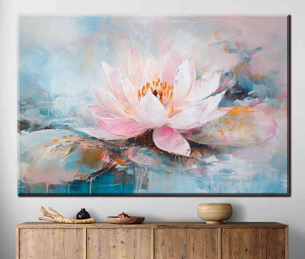 Schilderij van een bloem Schilderij van een bloem