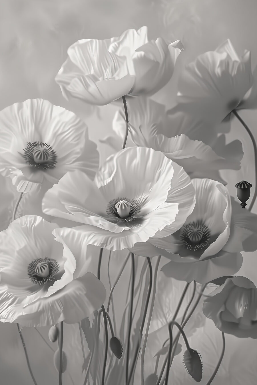 Groep witte bloemen