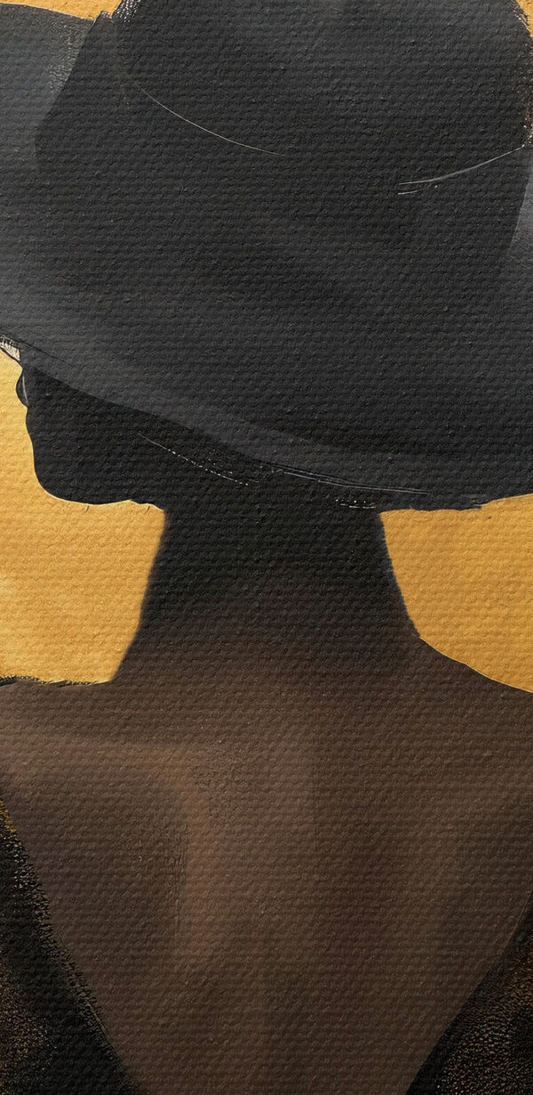 Vrouw in een zwarte jurk en hoed Vrouw in een zwarte jurk en hoed