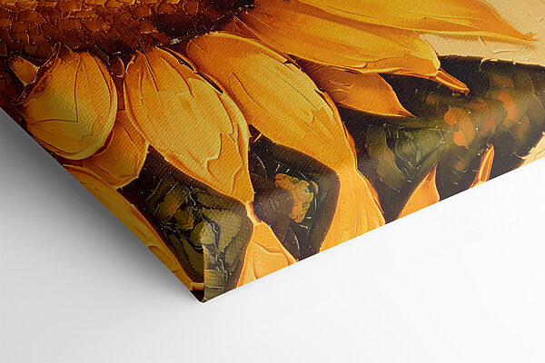 Schilderij van een zonnebloem Schilderij van een zonnebloem