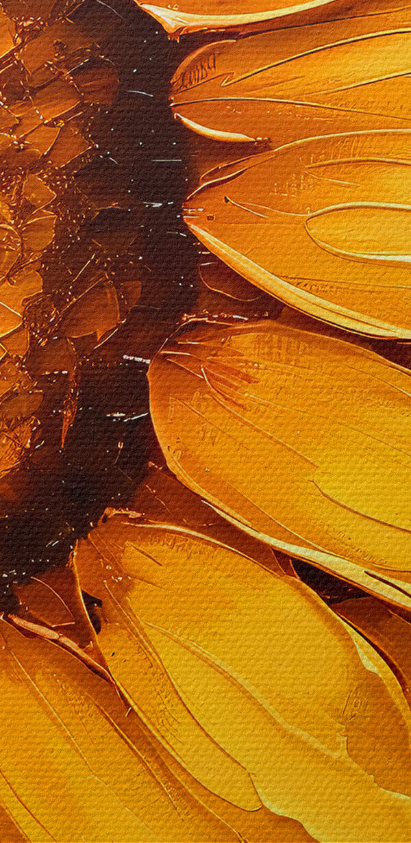 Schilderij van een zonnebloem Schilderij van een zonnebloem