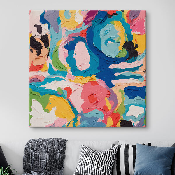 Kleurrijk schilderij van bloemen Kleurrijk schilderij van bloemen