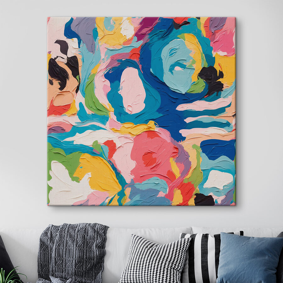 Kleurrijk schilderij van bloemen Kleurrijk schilderij van bloemen