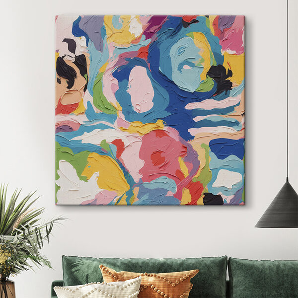Kleurrijk schilderij van bloemen Kleurrijk schilderij van bloemen