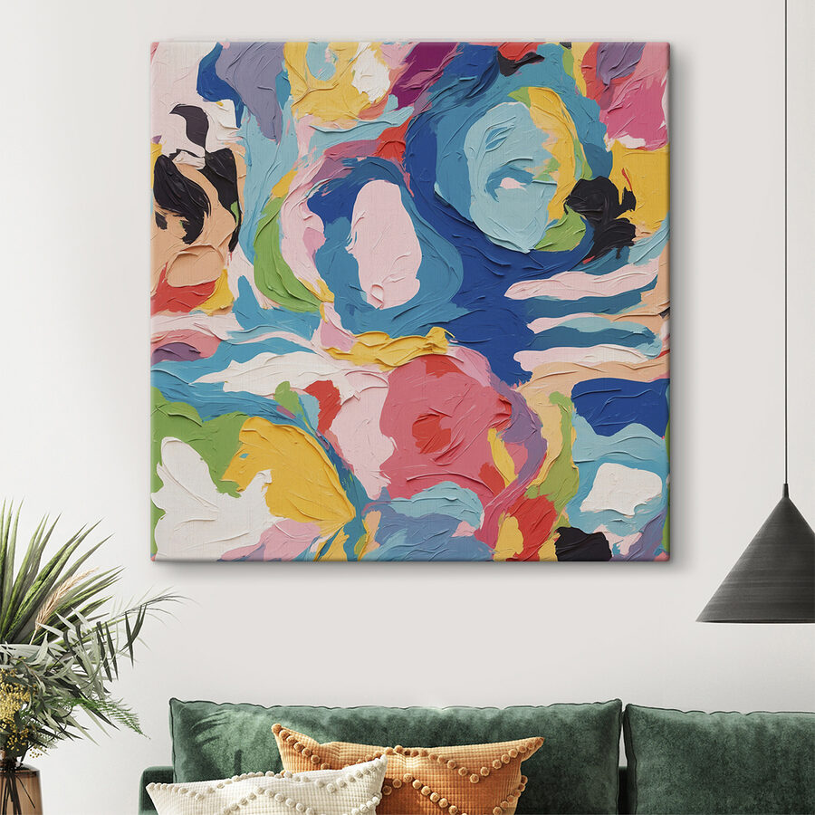 Kleurrijk schilderij van bloemen Kleurrijk schilderij van bloemen