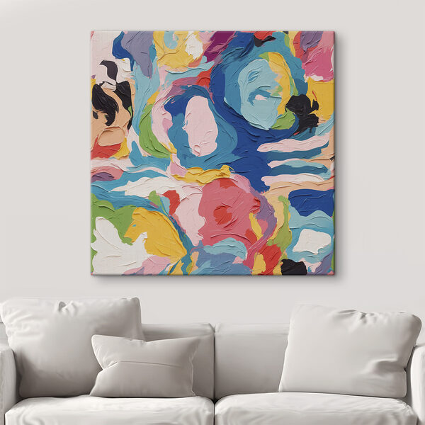 Kleurrijk schilderij van bloemen Kleurrijk schilderij van bloemen