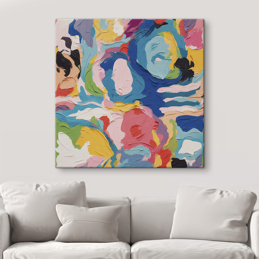 Kleurrijk schilderij van bloemen Kleurrijk schilderij van bloemen