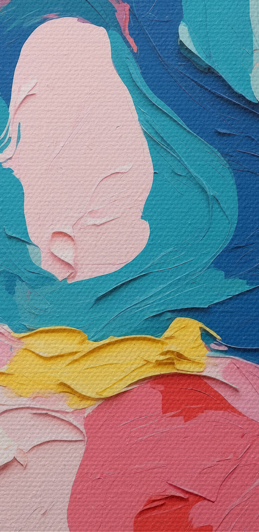 Kleurrijk schilderij van bloemen Kleurrijk schilderij van bloemen