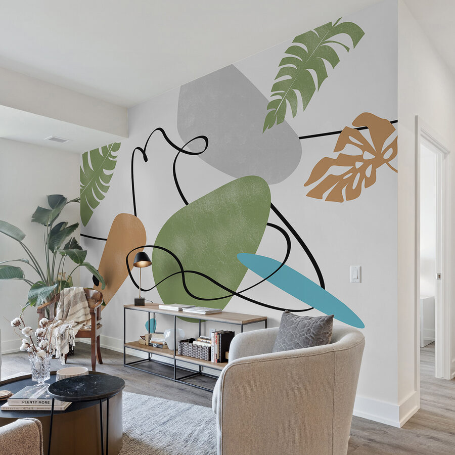 Kleurrijke kunst met bladeren
