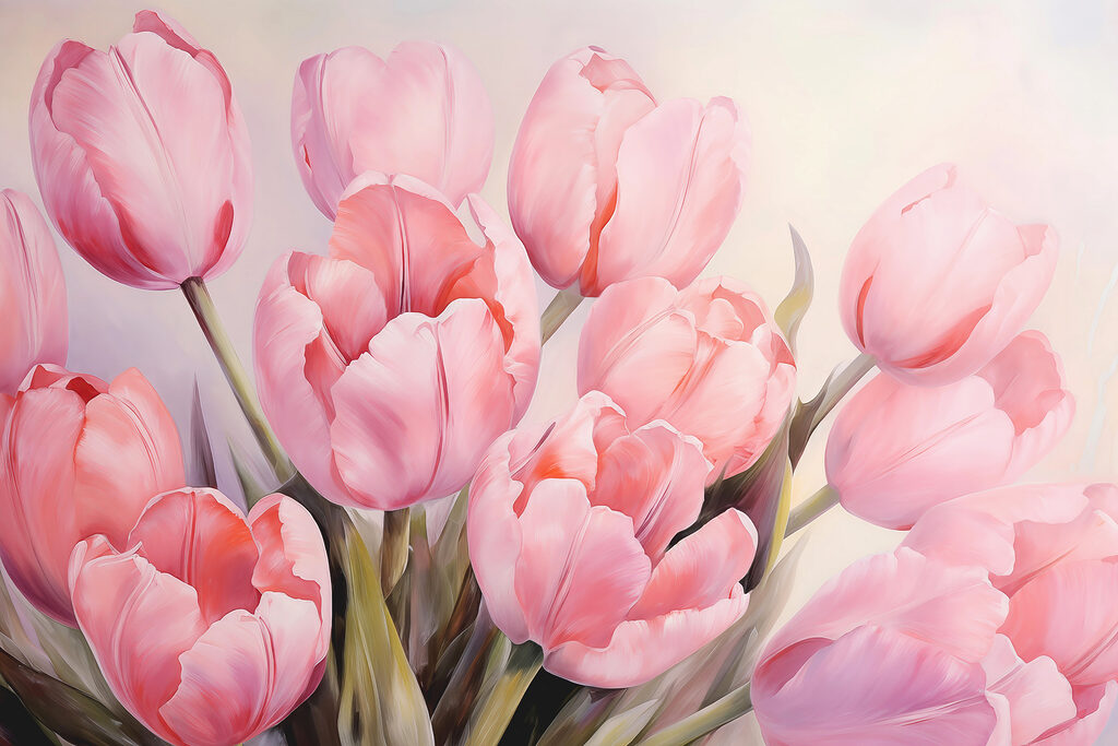 Close-up van roze tulpen Close-up van roze tulpen
