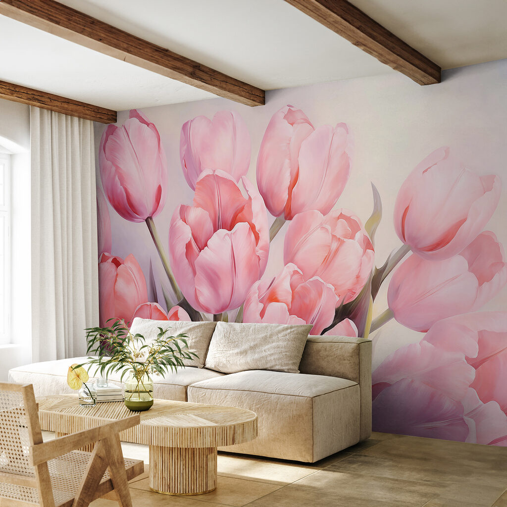 Close up of pink tulips Close up of pink tulips