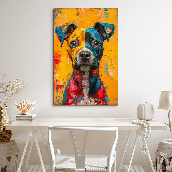 Schilderij van een hond Schilderij van een hond
