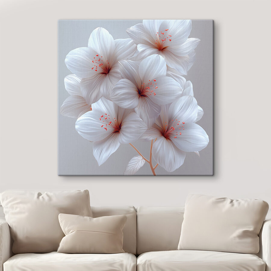 Groep witte bloemen