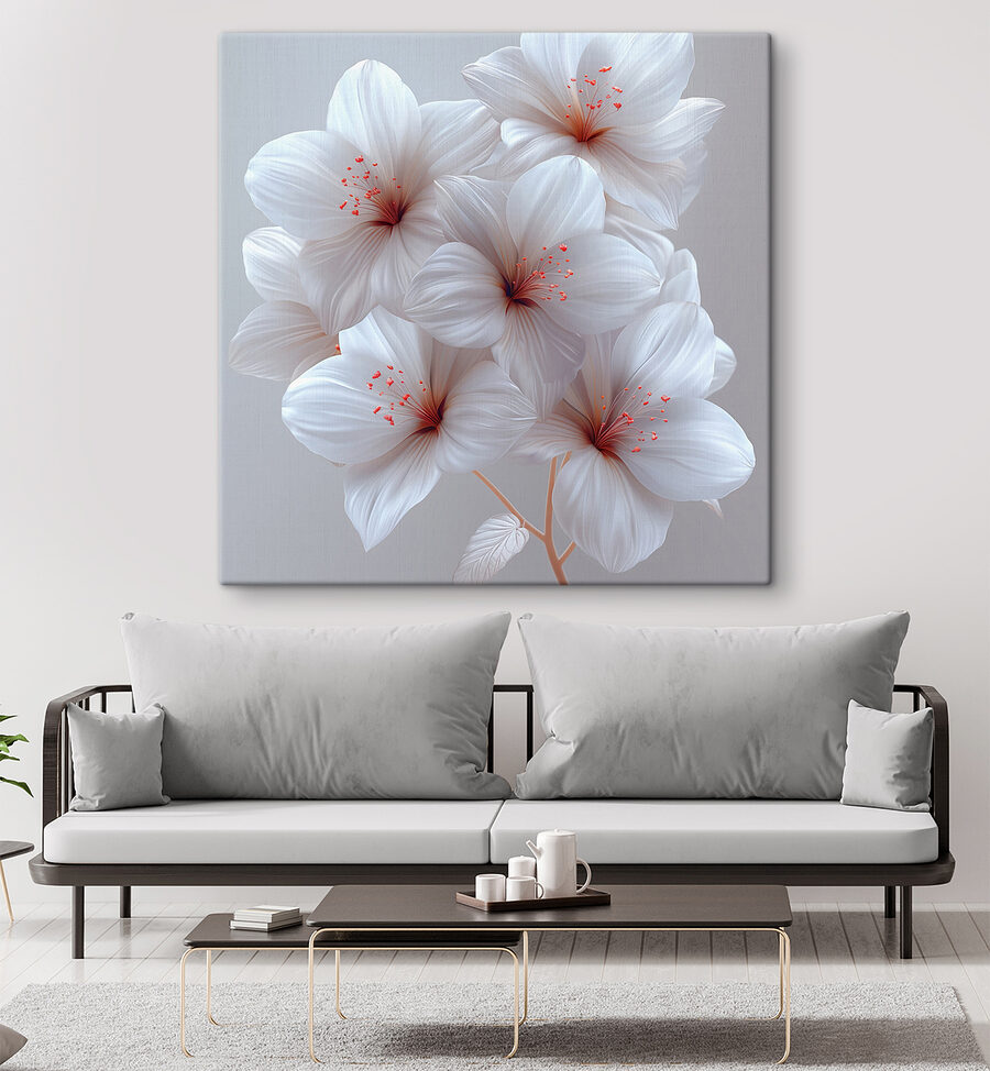Groep witte bloemen