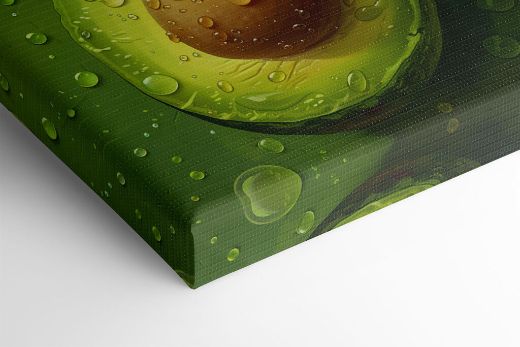 Fresh avocado with sparkling droplets Fresh avocado with sparkling droplets