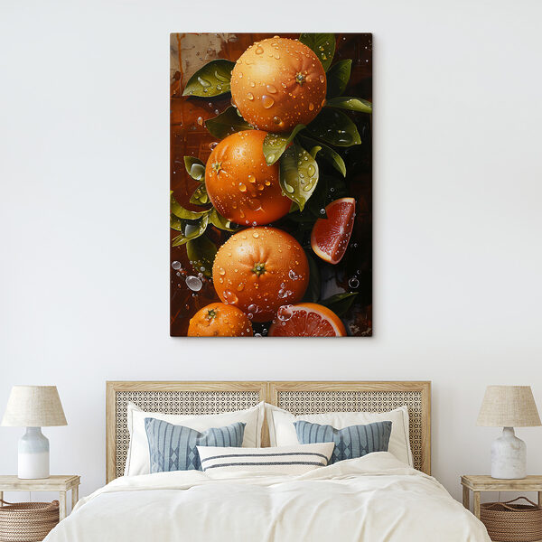 Group of oranges with leaves and slices of orange Group of oranges with leaves and slices of orange