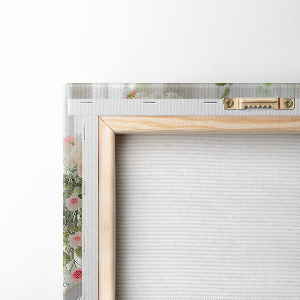 Witte fiets met bloemen erop Witte fiets met bloemen erop