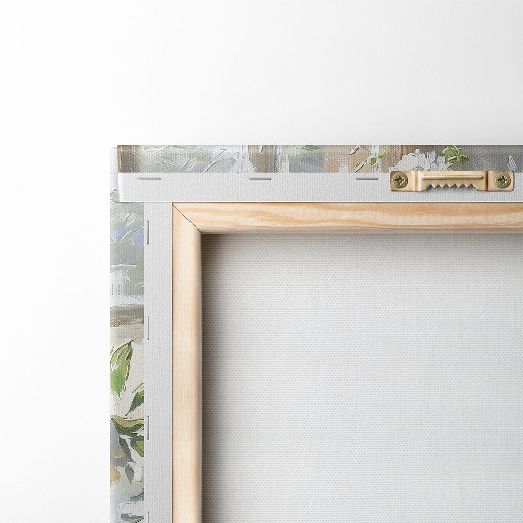 Vase of white flowers in front of a window