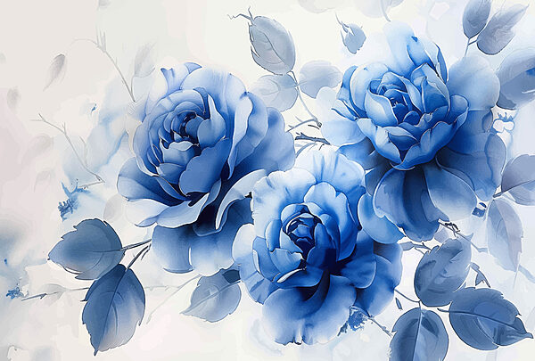 Groep blauwe bloemen Groep blauwe bloemen