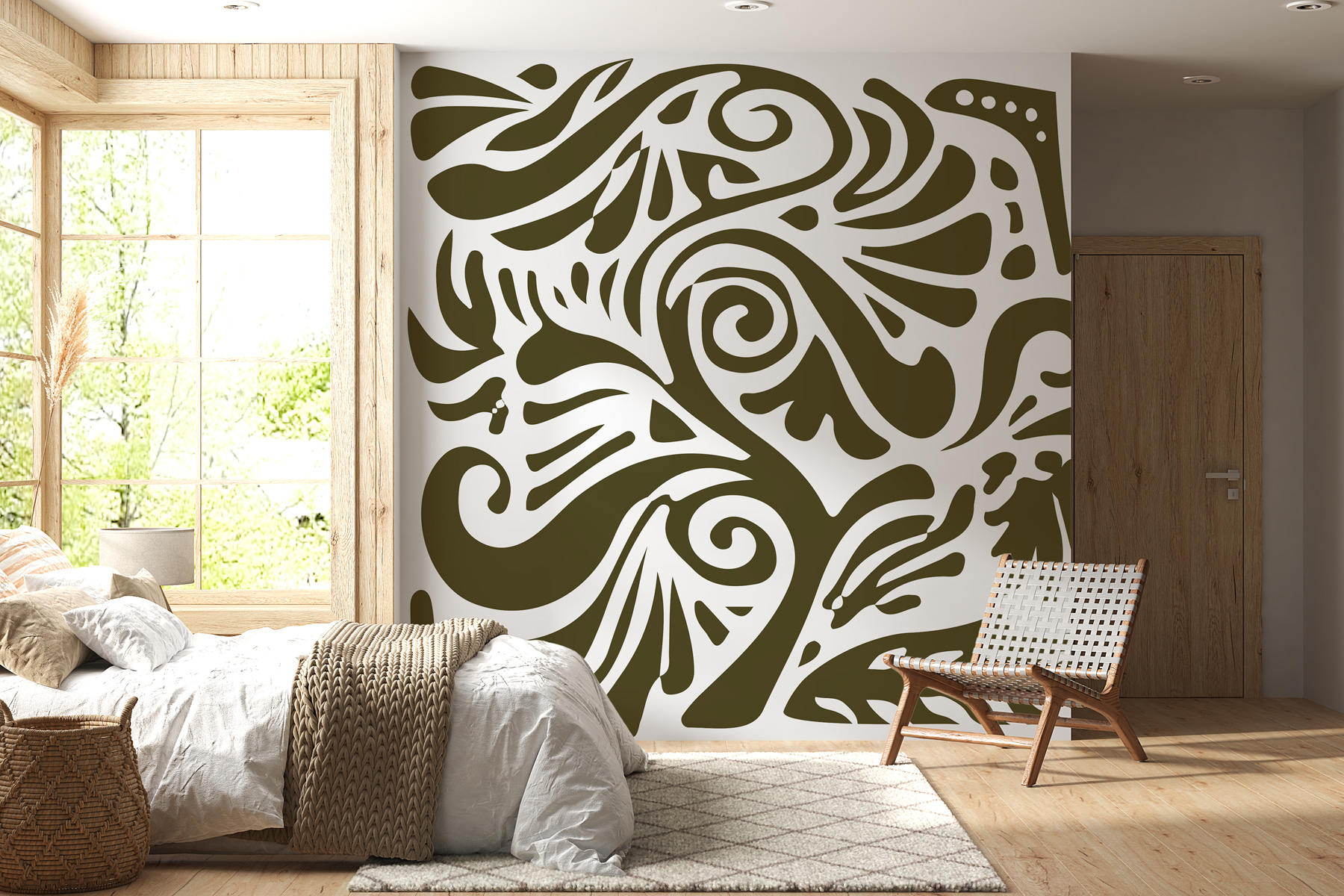 Pattern of leaves and branches
