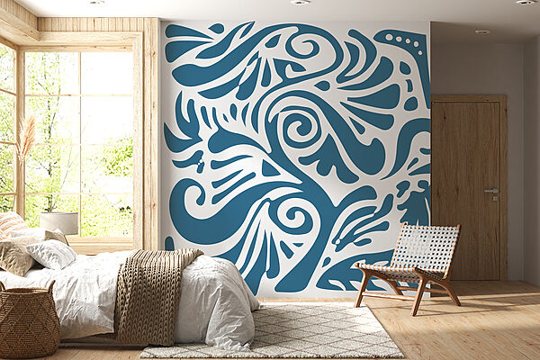 Blauw en wit patroon Blauw en wit patroon