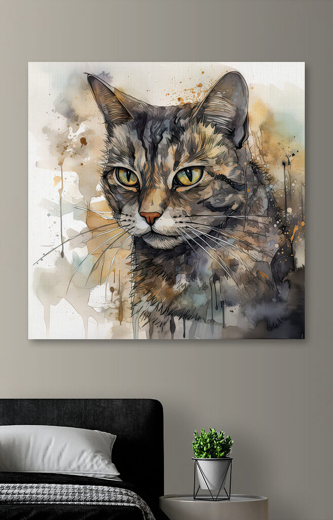 Cat with yellow eyes Cat with yellow eyes