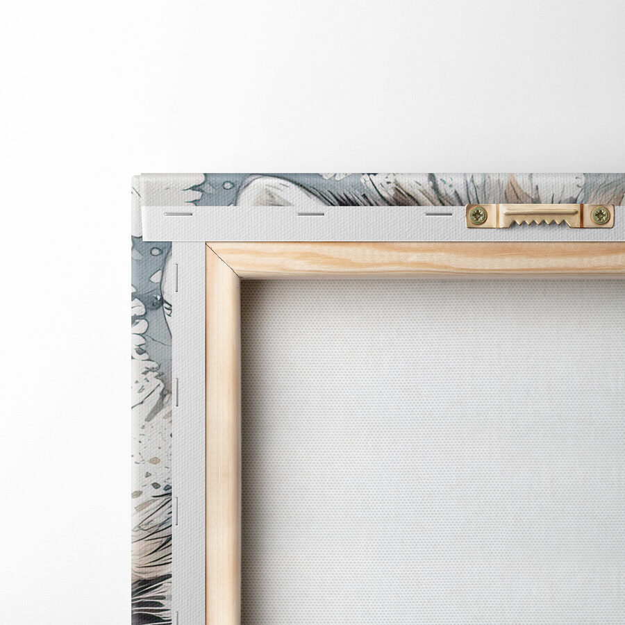 Wasbeer met aquarel spatten