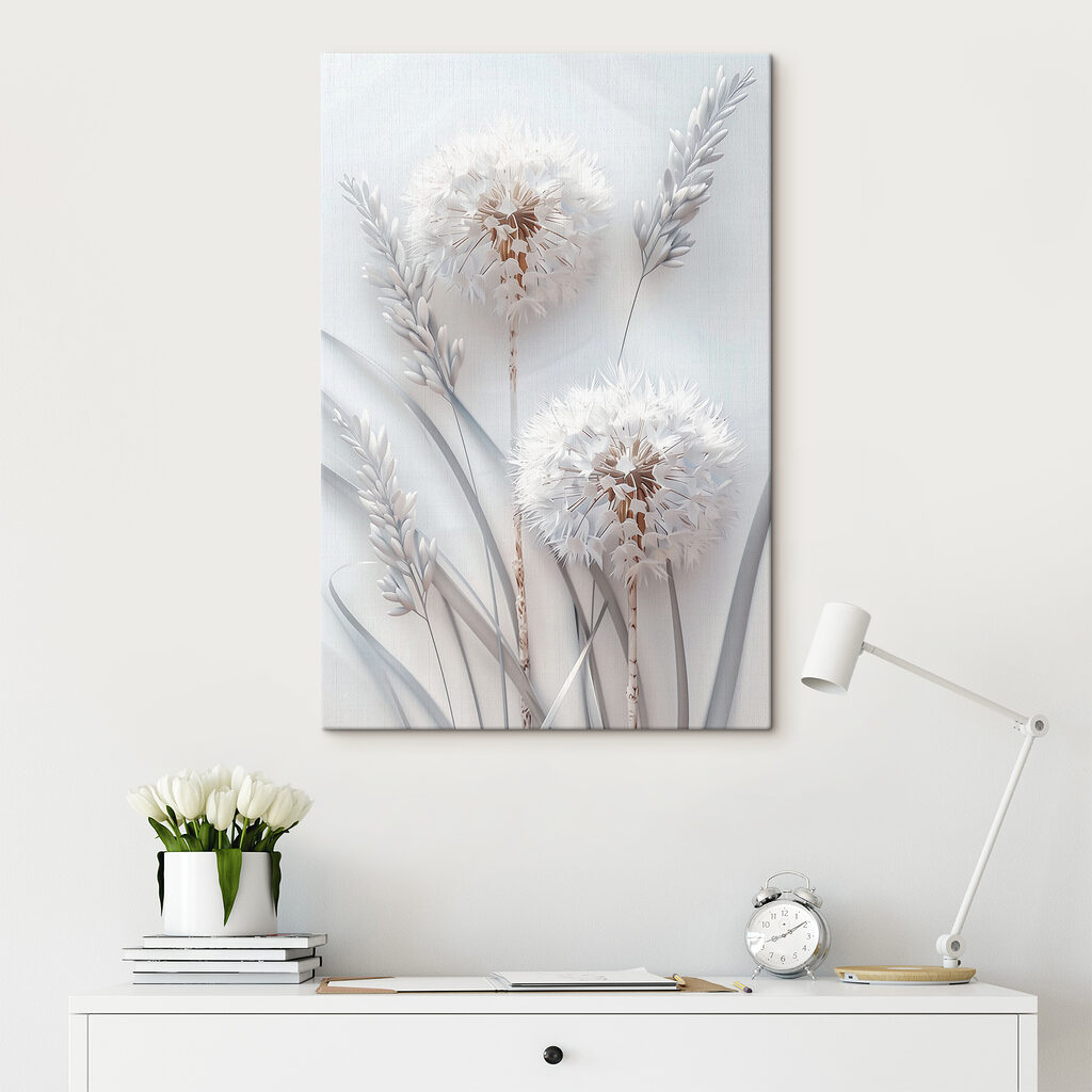 White flower with white leaves