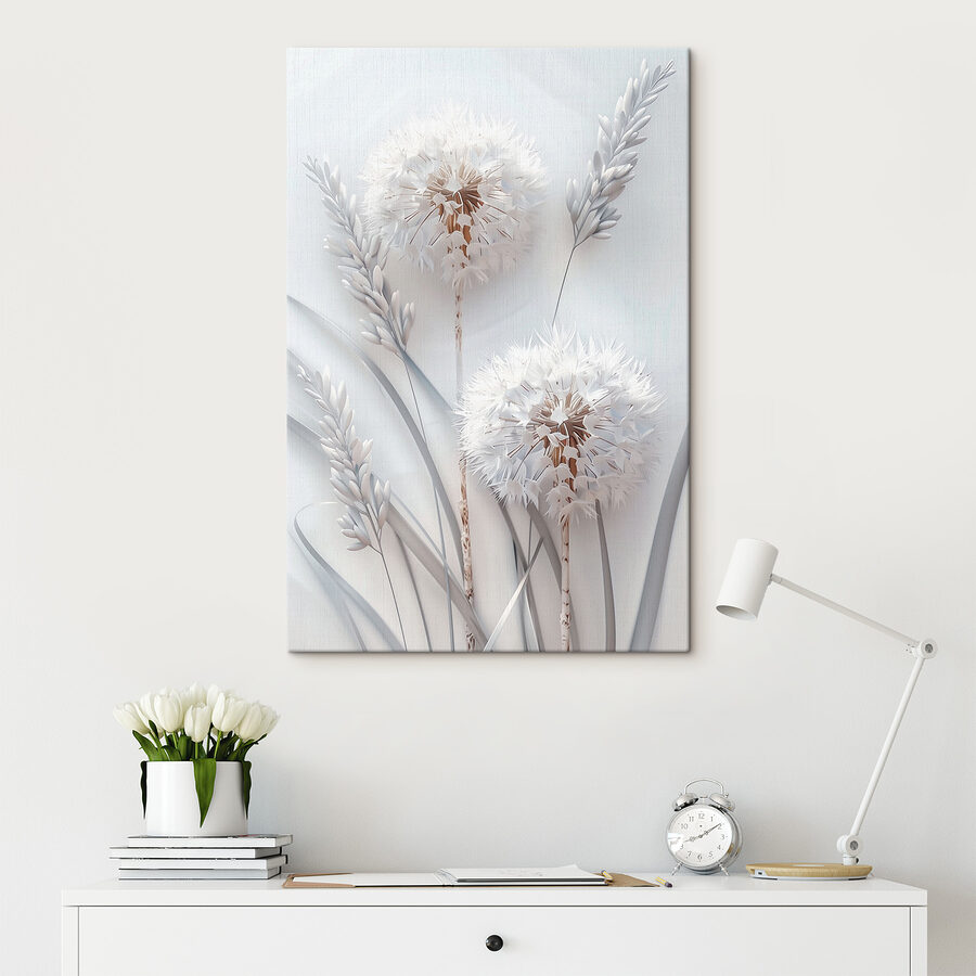 Witte bloem met witte bladeren Witte bloem met witte bladeren