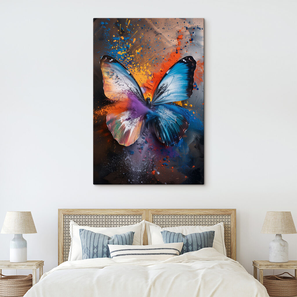 Butterfly with colorful powder Butterfly with colorful powder