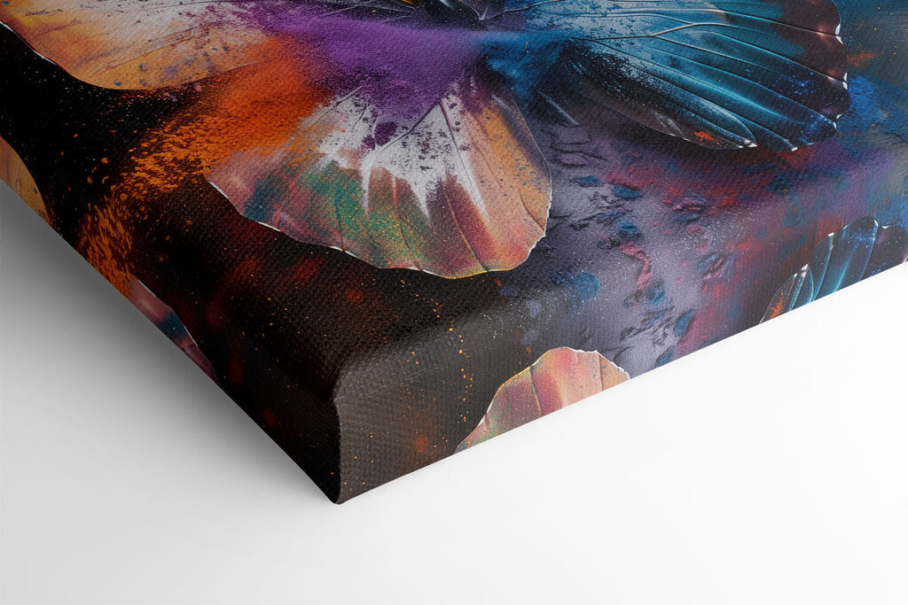 Butterfly with colorful powder Butterfly with colorful powder