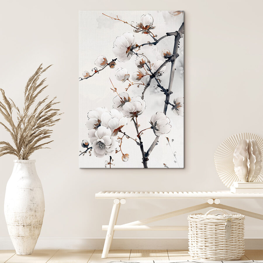 Close-up van bloemen op een tak