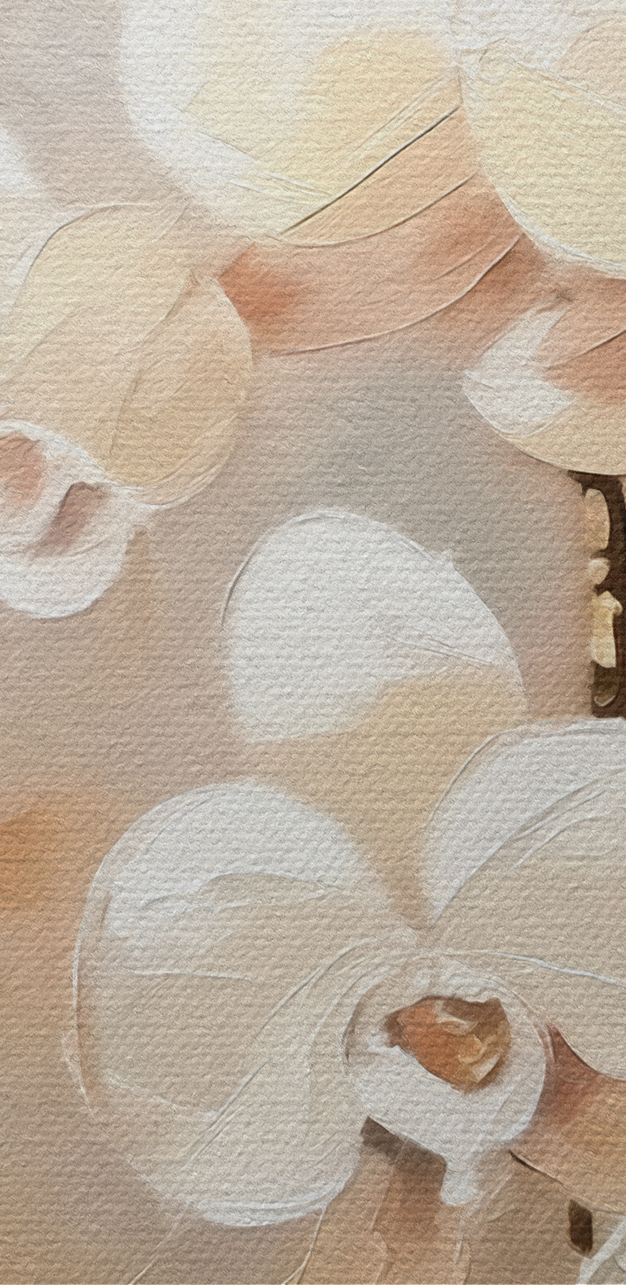 Schilderij van witte bloemen