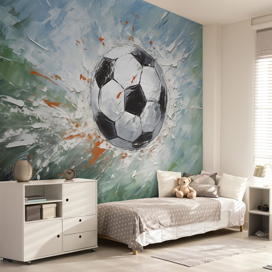 Schilderij van een voetbal