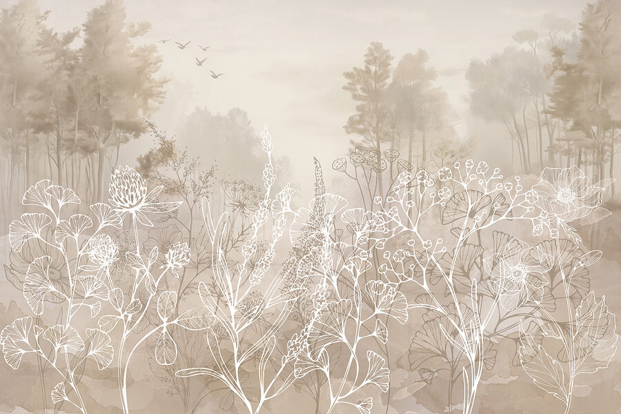 Tekening van planten en bomen