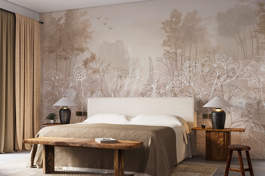 Tekening van planten en bomen