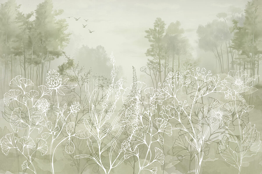 Tekening van planten en bomen