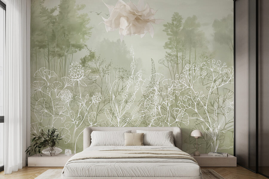 Tekening van planten en bomen