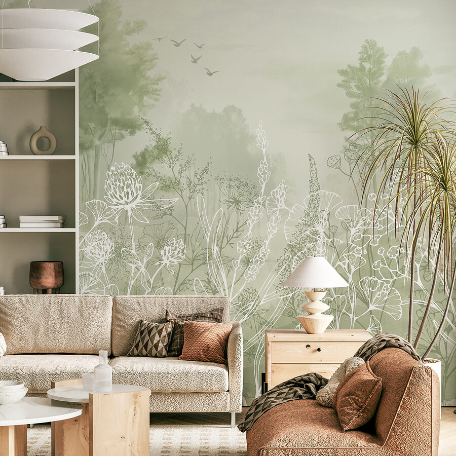 Tekening van planten en bomen